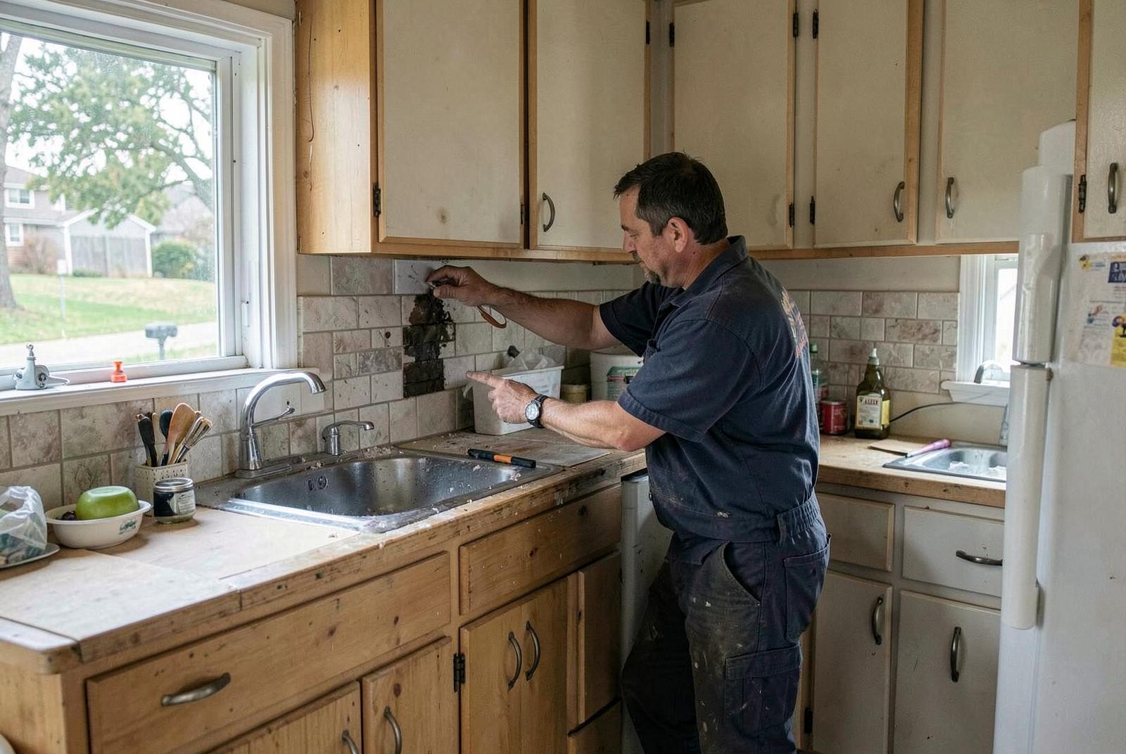 Contractor working on a home improvement project in a Toronto home